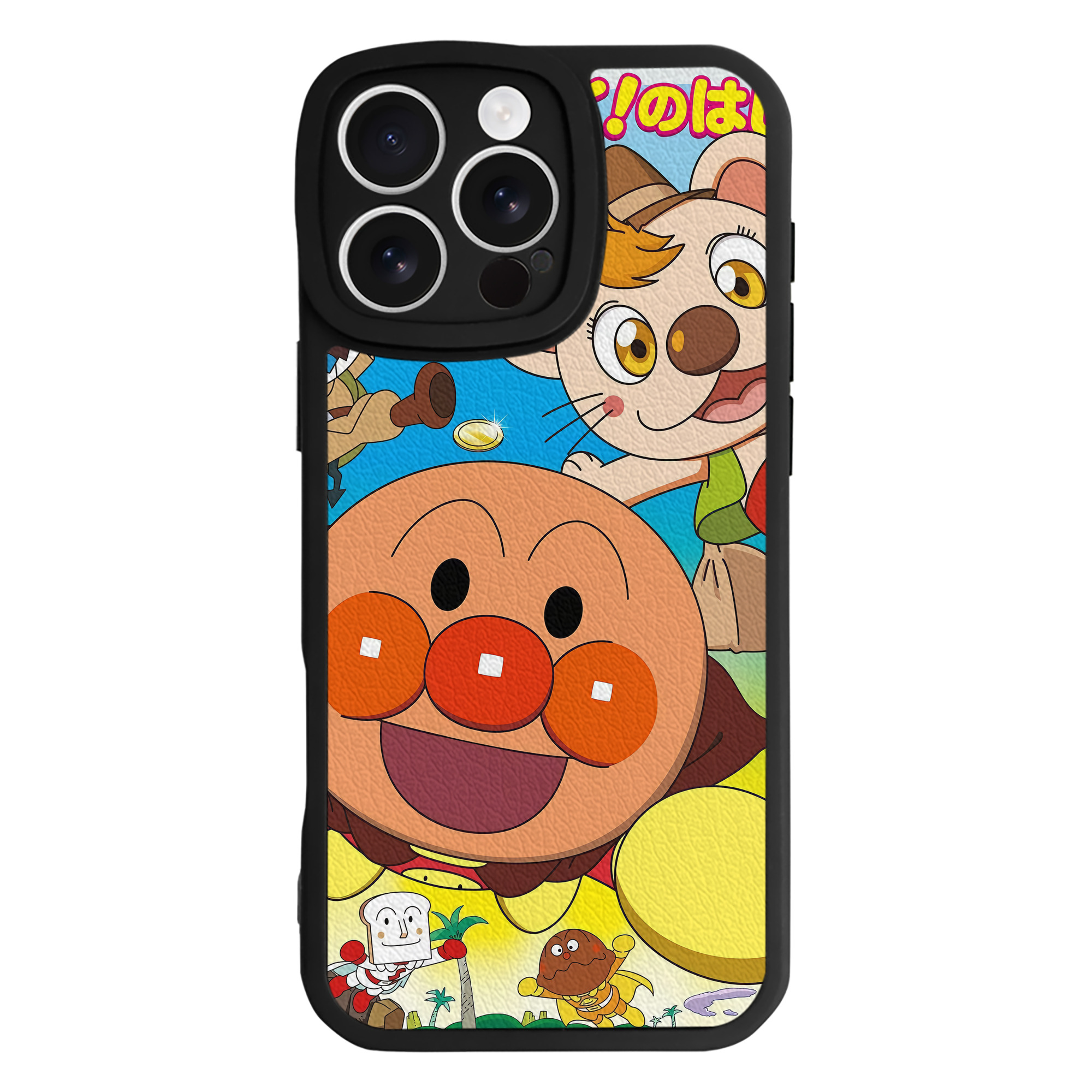 （画像用） アンパンマン Anpanman 【iPhone 16シリーズ対応】シリコンスマホケース（レザー調） 材質：シリコン